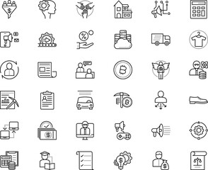 business vector icon set such as: map, fast, secured, speak, wireframe, cooperation, interest, flow, fresh, android, account, database, pair, van, men, vehicle, advertisement, entertainment