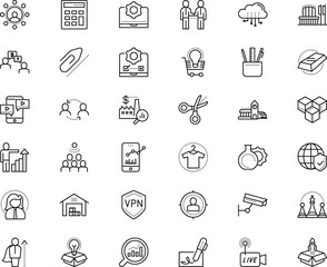 business vector icon set such as: chess, journey, clamp, ruler, lab, focus, content, industry, scissor, page, deal, shirt, present, sticker, free, intelligence, special, protocol, project, president