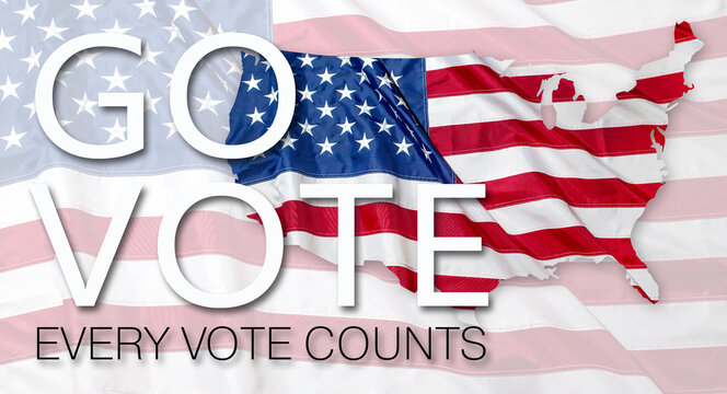 Banner for presidential election in USA. Vote concept	