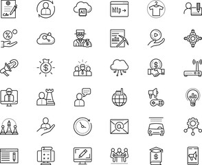 business vector icon set such as: profit, competition, gaming, secured, modem, graduation, clothing, blog, handful, choice, station, workforce, shape, bar, brand, consulting, minute, gateway, water