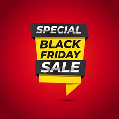 Special Black Friday sale banner vector 