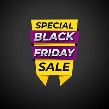 Special Black Friday sale banner vector 