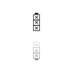 Battery empty icon flat