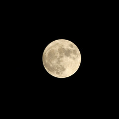 full moon shine in black sky
