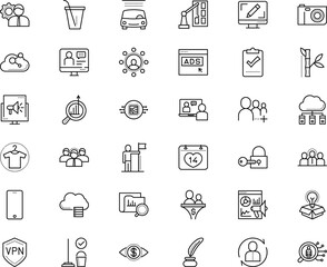 business vector icon set such as: progress, suit, exam, clothes, skill, bucket, program, download, society, recruitment, lead, bamboo, grid, mark, authentication, challenge, dress, referral