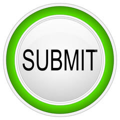 Submit Button on white backround - illustration