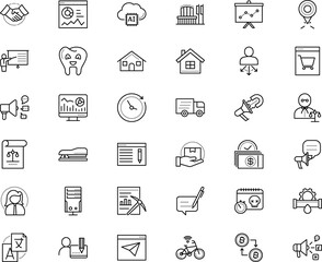 business vector icon set such as: increase, packaging, deal, fresh, cardboard, advert, dental, understand, care, feedback, thin, roof, state, mechanic, economic, cartoon, pipe, quarantine, council