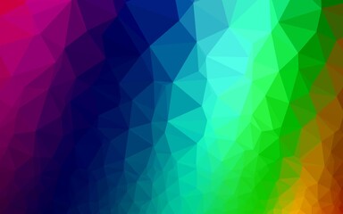 Dark Multicolor, Rainbow vector blurry triangle pattern.