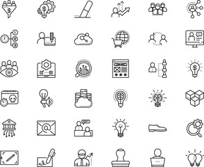 business vector icon set such as: e-mail, leads, newsletter, psychologist, stamp, web page, beautiful, conversion, learner, site, signature, retail, occupation, advertisement, object, supervisor, add