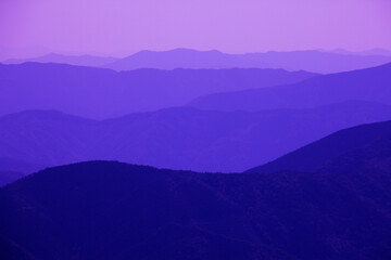 Fototapeta premium 四国カルストからの山並み