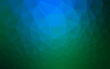 Fototapeta premium Dark Blue, Green vector polygonal template.