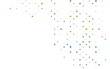 Light Multicolor, Rainbow vector backdrop with dots.