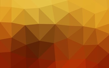 Obraz premium Dark Yellow, Orange vector triangle mosaic template.