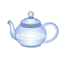 small glass teapot