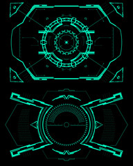 Two futuristic sights or aim.