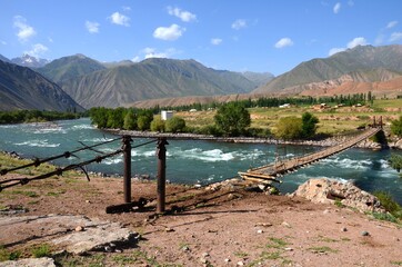 Kokomeren River in Kyzyl Oi, Kyrgyzstan