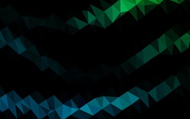 Dark Blue, Green vector polygonal template.