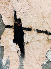 Close-up of urban graffitis painted on the wall for  your creative design