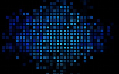 Dark BLUE vector background with rectangles.