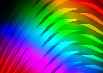 Dark Multicolor, Rainbow vector background with straight lines.