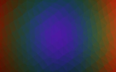 Dark Multicolor, Rainbow vector blurry triangle pattern.