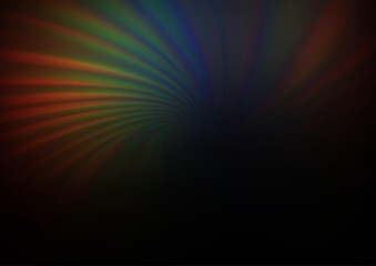 Dark Multicolor, Rainbow vector blurred shine abstract template.