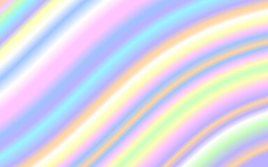 Wave liquid shape pastel rainbow color background