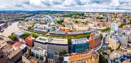 Aerial panorama of in Bristol