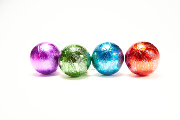 Christmas balls on a white background, new year, christmas toys, holiday, christmas.
