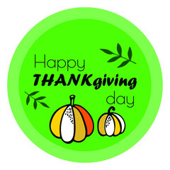 Happy Thanksgiving day. Design of invitation, banner, poster for America Thanksgiving Day.
Vector illustration.