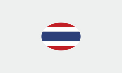Thailand flag oval circle vector illustration