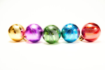Christmas balls on a white background, new year, christmas toys, holiday, christmas.