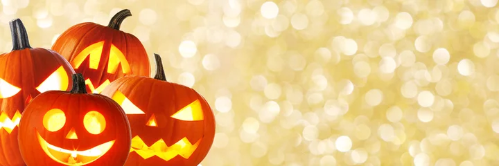 Rolgordijnen Jack O Lantern Halloween pumpkins © yellowj