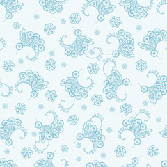 Seamless pattern with  flowers. Vector Floral Illustration
