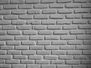 Brick wall painted in white