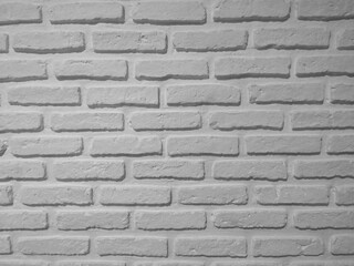 Brick wall painted in white