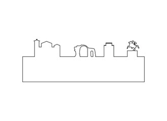 Naklejka premium Thessaloniki Greece city skyline.