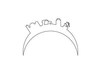 Obraz premium Thessaloniki Greece city skyline.