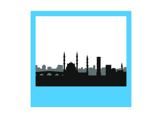 Naklejka premium Adana city skyline in Turkey. 