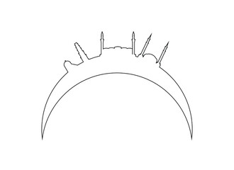 Bursa city skyline in Turkey. 