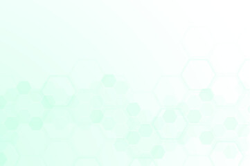 Abstract healthy and medical background. Technology and science wallpaper template with hexagonal shape. Soft blue color medical banner template with space for text. Business vector illustration.