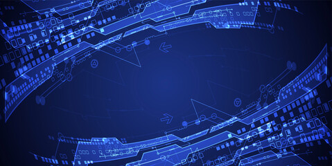 Vector illustration, Hi-tech digital technology and engineering background