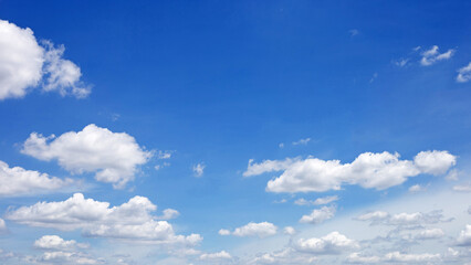 Blue sky background with cloud. Copy space