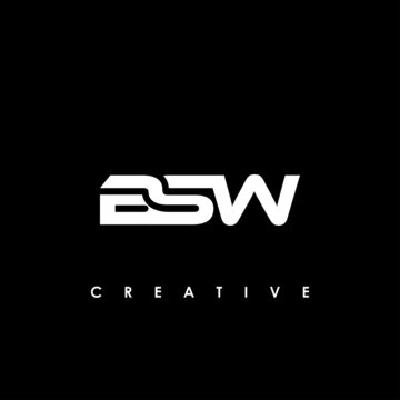 BSW Letter Initial Logo Design Template Vector Illustration	
