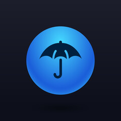 Naklejka premium Umbrella - Button