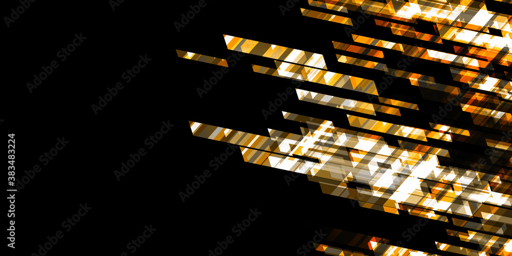 Poster 3d illustration barely dark blue yellow red light abstract technology background for computer graphi