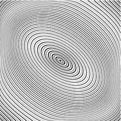 Wavy Lines in Circle Form . Vector Illustration .Technology zigzag round Logo . Circular Design element for patterns , backgrounds , brochures, posters . Abstract concentric stripes Geometric shape .