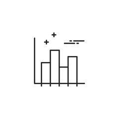 Bar graph icon. Line chart symbol modern, simple, vector, icon for website design, mobile app, ui. Vector Illustration