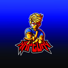 Character Ninja modern esport logo for gaming