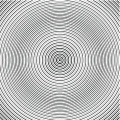 Wavy Lines in Circle Form . Vector Illustration .Technology zigzag round Logo . Circular Design element for patterns , backgrounds , brochures, posters . Abstract concentric stripes Geometric shape .